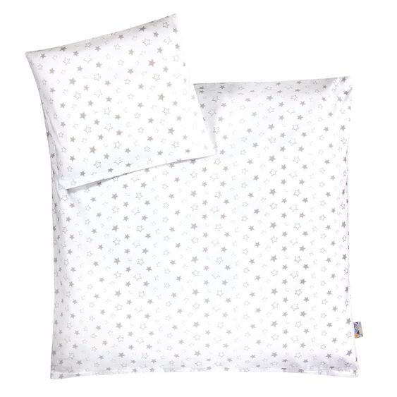 Julius Zöllner Bedding Jersey 80 x 80 cm - Stella - White Gray