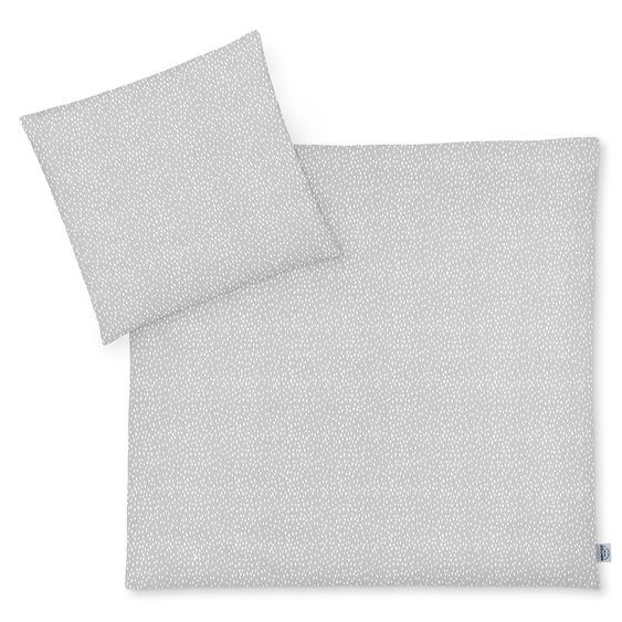 Julius Zöllner Bettwäsche Jersey 80 x 80 cm - Tiny Squares Grey