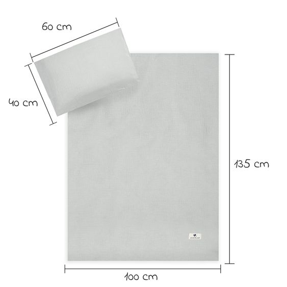 Julius Zöllner Biancheria da letto Mussola 100 x 135 / 40 x 60 cm - Grigio