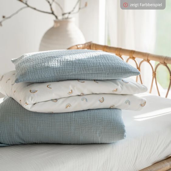 Julius Zöllner Biancheria da letto Mussola 100 x 135 / 40 x 60 cm - Grigio