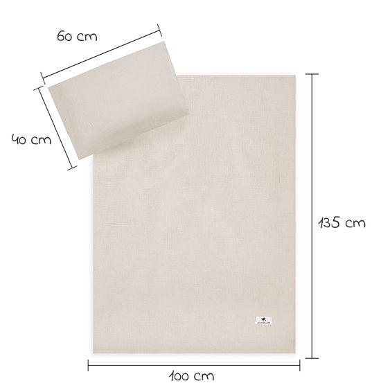 Julius Zöllner Biancheria da letto Mussola 100 x 135 / 40 x 60 cm - Sabbia