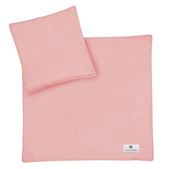 Julius Zöllner Bedding muslin 80 x 80 / 35 x 40 cm - Dusty Rose