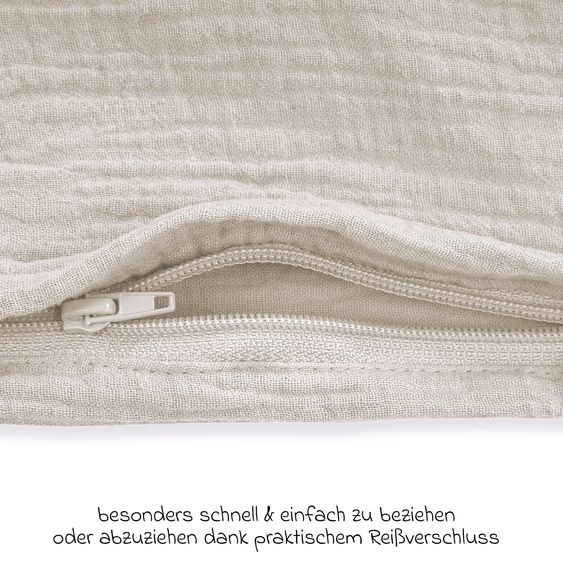 Julius Zöllner Biancheria da letto Mussola 80 x 80 / 35 x 40 cm - Sabbia