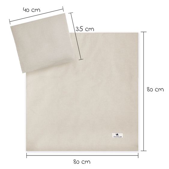 Julius Zöllner Biancheria da letto Mussola 80 x 80 / 35 x 40 cm - Sabbia