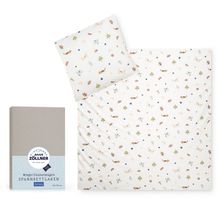 Set di biancheria da letto Jersey 80 x 80 / 35 x 40 cm incl. Lenzuolo con angoli 40 x 90 cm - Animali