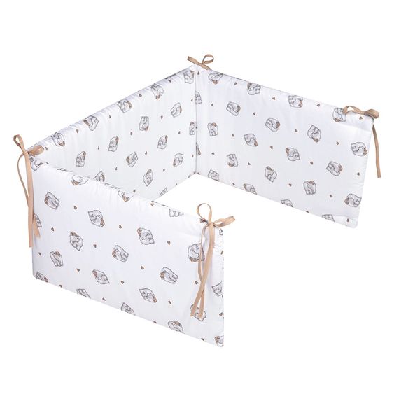 Julius Zöllner Bettwäsche-Set - Mammuts in Love - Weiß Beige