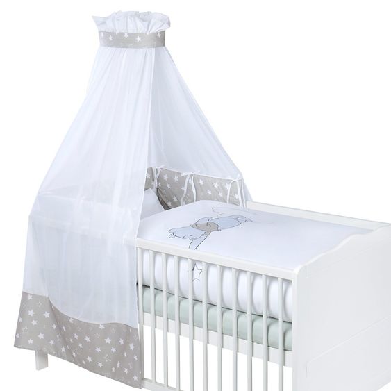 Julius Zöllner Bettwäsche-Set - Pooh mein Stern Weiß Grau