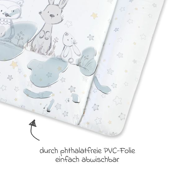 Julius Zöllner Foil changing mat Softy - bunny & owl white