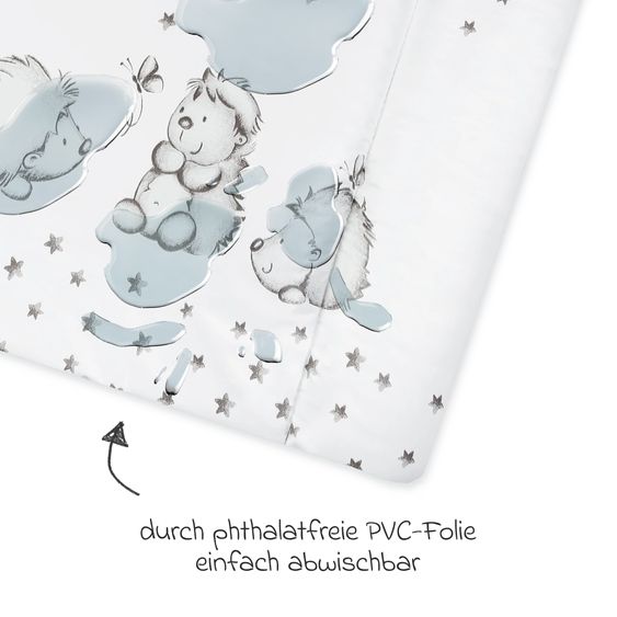 Julius Zöllner Foil changing mat Softy - Hedgehog - White