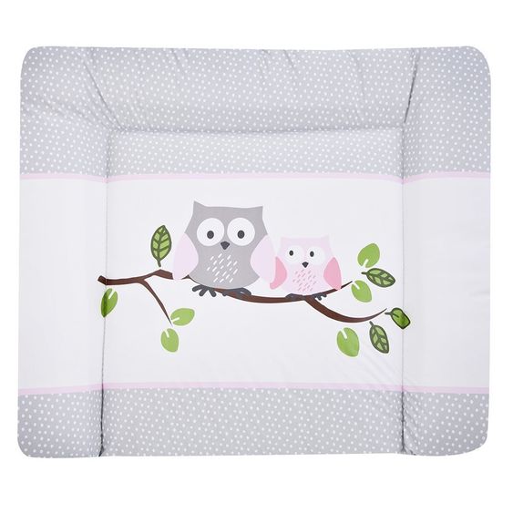 Julius Zöllner Folien-Wickelauflage Softy - Kleine Eulen Rosa