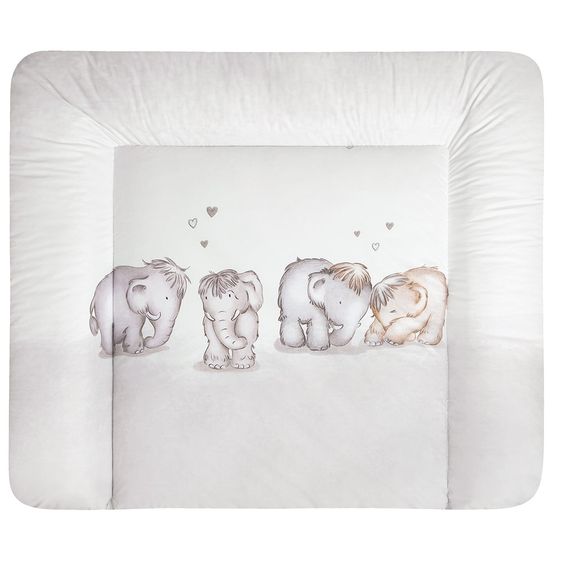 Julius Zöllner Folien-Wickelauflage Softy - Mammuts in Love - Beige