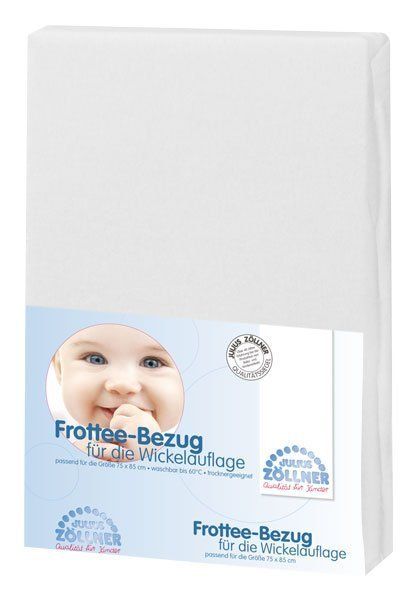 Julius Zöllner Frottee-Bezug für Wickelauflage - Weiß