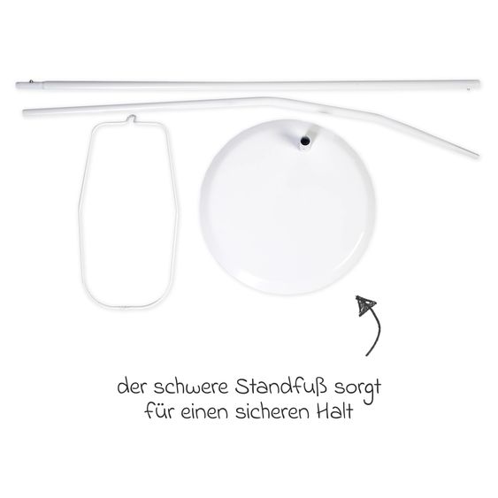 Julius Zöllner Canopy pole with stand - White