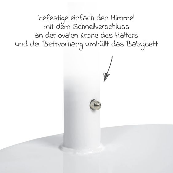 Julius Zöllner Canopy pole with stand - White