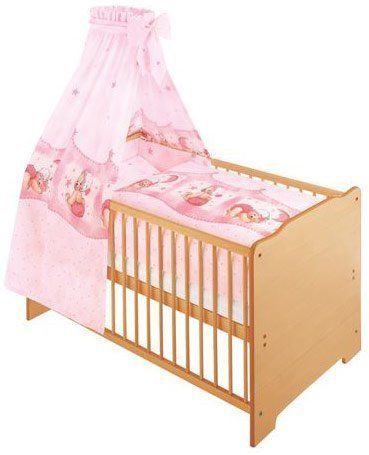 Julius Zöllner Komplettbett Penny 70 x 140 cm - Kuschelbär Rosa