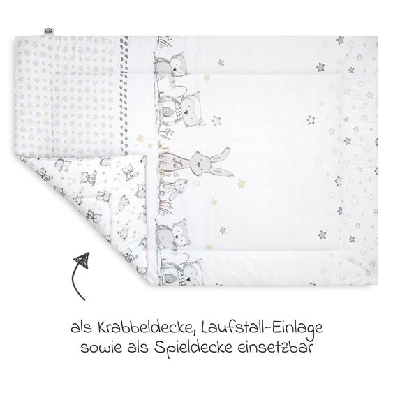 Julius Zöllner Krabbeldecke 95 x 135 cm - Häschen & Eule