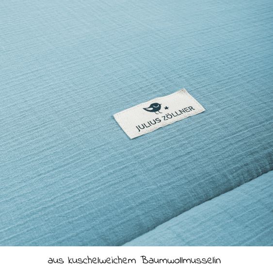 Julius Zöllner Krabbeldecke Musselin 95 x 135 cm - Blau