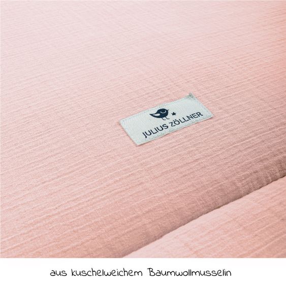 Julius Zöllner Krabbeldecke Musselin 95 x 135 cm - Dusty Rose