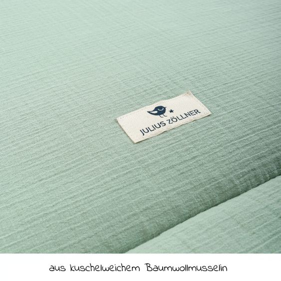 Julius Zöllner Crawling blanket muslin 95 x 135 cm - Green