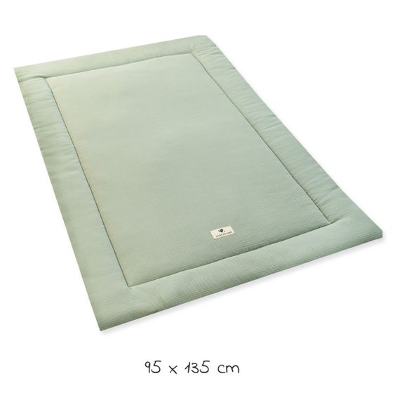 Julius Zöllner Crawling blanket muslin 95 x 135 cm - Green