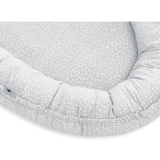 Julius Zöllner Kuschelnest NIDO Jersey - Tiny Squares - Grey