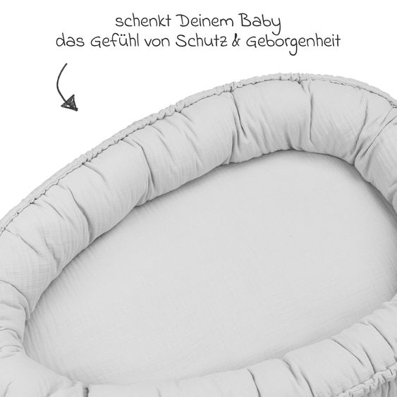 Julius Zöllner Cuddle Nest NIDO Muslin - Grey
