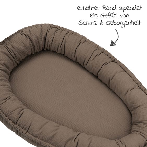 Julius Zöllner Kuschelnest NIDO Musselin - Nougat