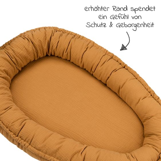 Julius Zöllner Kuschelnest NIDO Musselin - Zimt