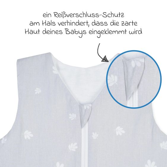 Julius Zöllner Cuddle sleeping bag - jungle leaves - size 110 cm