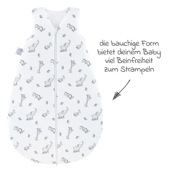 Julius Zöllner Kuschelschlafsack Safari - Grau - Gr. 110 cm