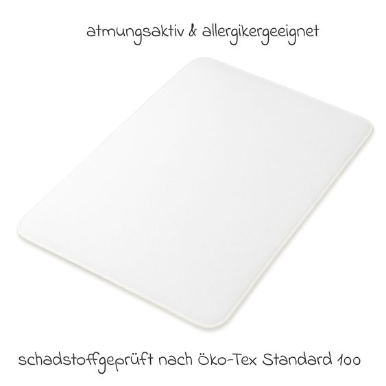 Julius Zöllner Mattress protector needle felt with piping edging 60 x 120 cm