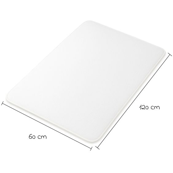 Julius Zöllner Mattress protector needle felt with piping edging 60 x 120 cm