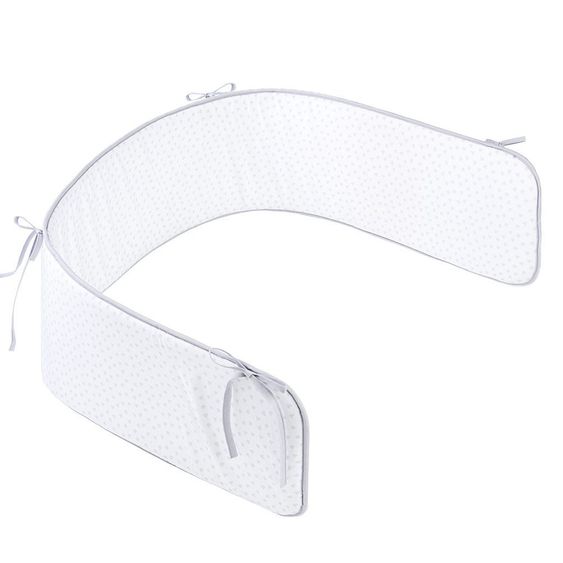 Julius Zöllner Nestchen Jersey Comfort 200 x 30 cm - Herzchen - Grau