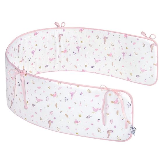 Julius Zöllner Nestchen Jersey Comfort - Berries and Birds - Weiß Rosa