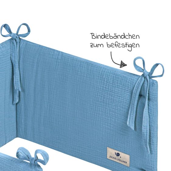Julius Zöllner Nestchen Musselin 180 x 35 cm - Blau