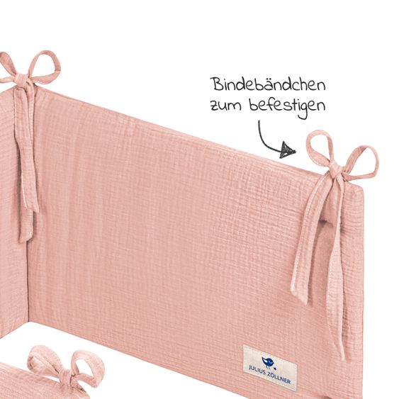 Julius Zöllner Nestchen Musselin 180 x 35 cm - Dusty Rose
