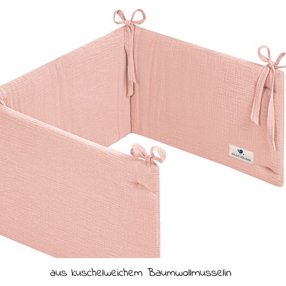 Julius Zöllner Nestchen Musselin 180 x 35 cm - Dusty Rose
