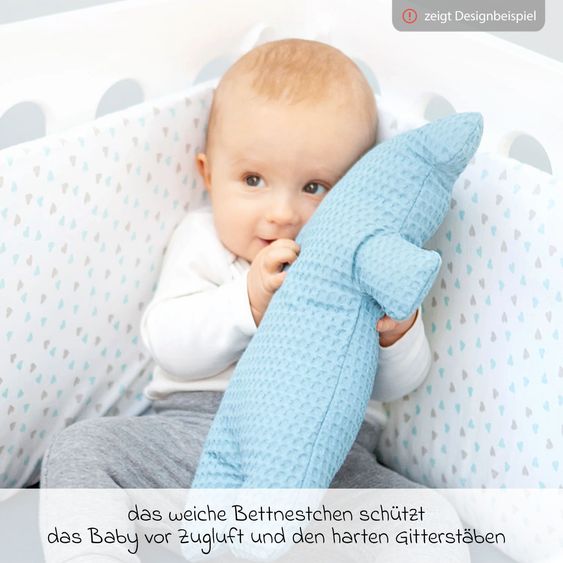 Julius Zöllner Nest bumper Muslin 180 x 35 cm - Grey