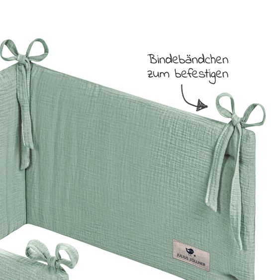 Julius Zöllner Nest muslin 180 x 35 cm - Green