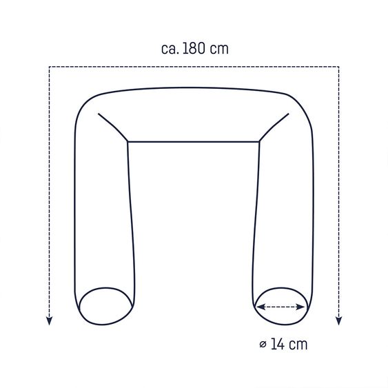 Julius Zöllner Bettschlange Jersey 180 cm - Fuchs & Elch