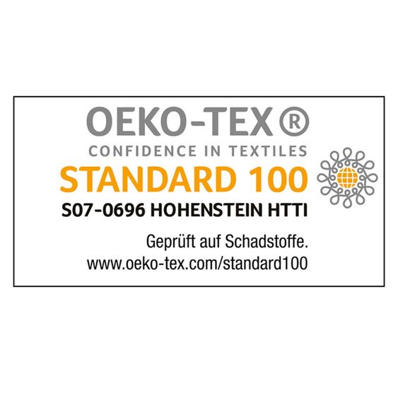 Julius Zöllner Bettschlange Jersey 180 cm - Tiny Squares Grey