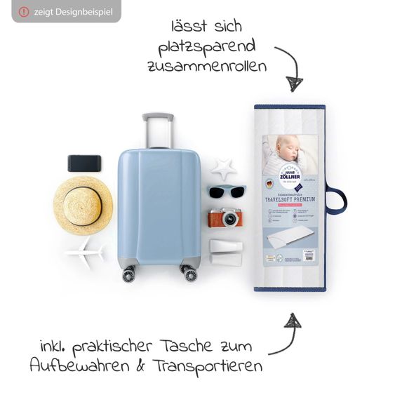 Julius Zöllner Reise-Matratze Travelsoft Flow Selekt - rollbar