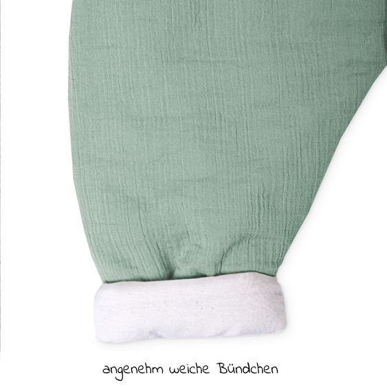 Julius Zöllner Sleeping bag with feet / Jumper padded - Muslin - Green - Size 104