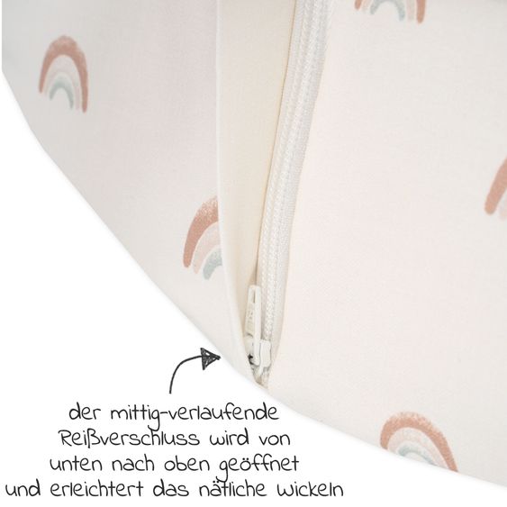 Julius Zöllner Schlafsack Organic wattiert - Rainbow - Gr. 70