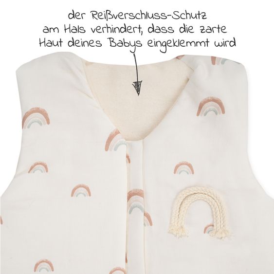 Julius Zöllner Schlafsack Organic wattiert - Rainbow - Gr. 80