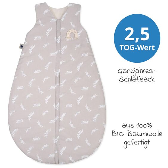Julius Zöllner Schlafsack Organic - Zweige - Taupe - Gr. 80 cm