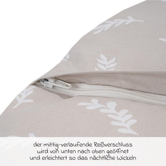 Julius Zöllner Schlafsack Organic - Zweige - Taupe - Gr. 80 cm