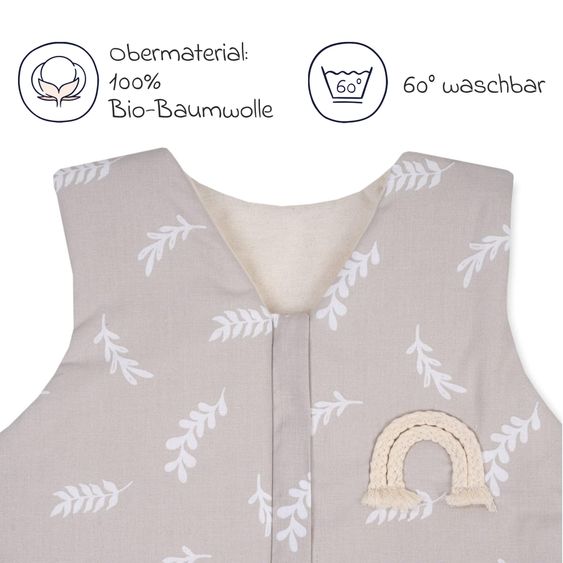 Julius Zöllner Schlafsack Organic - Zweige - Taupe - Gr. 80 cm