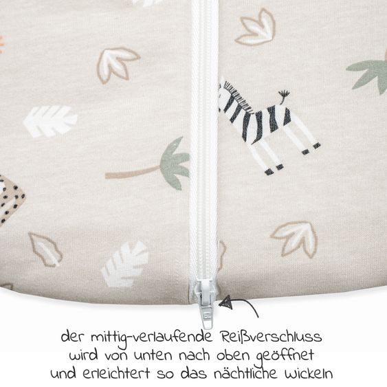 Julius Zöllner Schlafsack wattiert - Jersey Savanne - Beige - Gr. 56 / 62