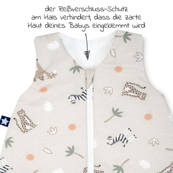 Julius Zöllner Schlafsack wattiert - Jersey Savanne - Beige - Gr. 56 / 62